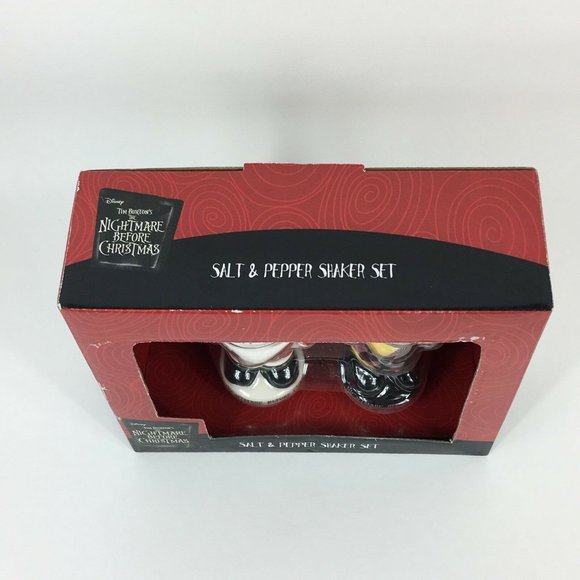 Disney The Nightmare Before Christmas Santa Jack Sally Salt Pepper Shakers New - Picture 7 of 12